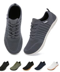 Merdoo Chaussures Pieds Nus Minimalistes pour Homme Tige Tricotée Bout Large Antidérapante Léger Confortable 37-45