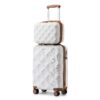 Valise Britannique en Set pour Voyageur + Casier Rigide, Valise Rigide Très Légère avec Roues 4 Directions 360° et Serru