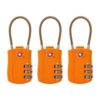 C CELIMS Cadenas TSA Valise Avion | Protection Bagages | Code Sûr | Lot de 3 Orange