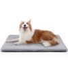 ZENGAOOU Panier Chien Lavable, Base Antidérapante, Confortable pour Grands Chiens, Tapis 90x60 cm, Matelas Respirant pou