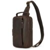 Sacs à dos Newsbirds Homme Marron foncé multifonctionnel voyage vintage veritable cuir