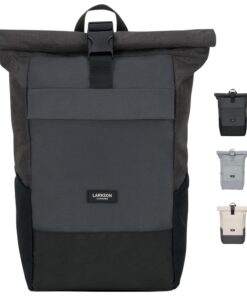 Larkson Sac à Dos Roll Top - Sac Portatif pour Femmes & Hommes - Compartment Ordinateur Portable 16 Pouces - École, Univ