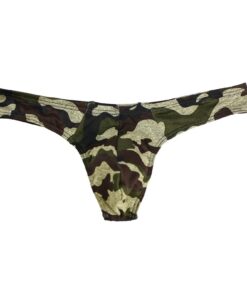 Generic Homme String Slip Stretch Camouflage Respirant sous-Vêtements Casual HommesSexy String Briefs T-Back Pouch Comfo
