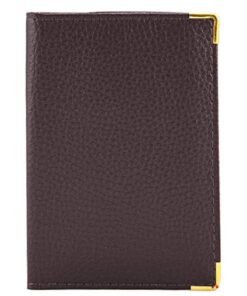 Charmoni Porte Papiers de Voiture en Cuir (Marron) - Etui Carte Permis de Conduire - Carte d'Identité - Assurance