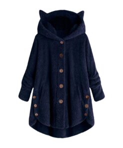 Veste Femme Polaire Décontractée Chaude Baggy Generico Couleur Unie Trekking