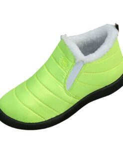 Chaussures de loisirs généreuses Femme Chaussures Pieds Nus Chaudes Chaussures Extérieures Fourrure Bottes D'Hiver Soupl