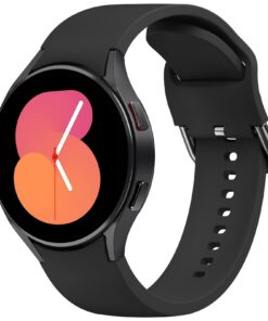 Bracelet Samsung Galaxy Watch 5/4/5 Pro/4 Classic Noir 20mm Sport Silvakenpour Femme et Homme