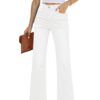 Roskiky Jean évasé pour femme taille haute jambes largesstretch