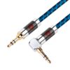 BOAACOUSTIC JIB Câble Mini Jack 3,5mm AUX Stéréo Audio - Prise Jack 1x Courbée à 90° pour PC, Voiture, Lecteur Hi-Fi
