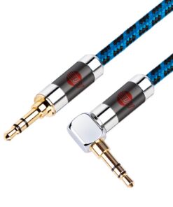 BOAACOUSTIC JIB Câble Mini Jack 3,5mm AUX Stéréo Audio - Prise Jack 1x Courbée à 90° pour PC, Voiture, Lecteur Hi-Fi