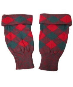 Tartanista | Tuyaux en tricot homme motif tartan carreaux rouge large