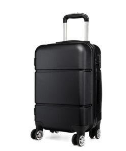 Valise cabine rigide Kono Noir ABS Lightweight Rigide 33L Trolley de Voyage