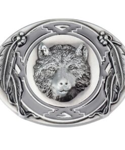 Boucle de ceinture tête d'ours viking nordique en cuir pour hommes, Boucle de ceinture punk rock ours stylisé, Boucle de