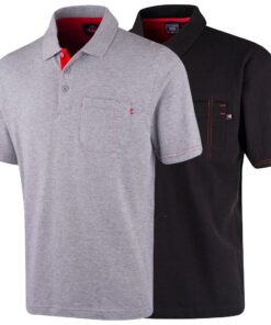 Lee Cooper Polo en piqué pour hommes, Gris Marl, 3XL, Confort, Style élégant, Pour les hommes actifs
