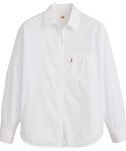 Levi's Harlie New Boyfriend Chemise Femme - Largeur Épaules Élevées - Femmes - Smoking - Manches Courtes - 34X32