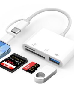 Lecteur Carte SD pour Phone, 3-en-1 Adapter Carte SD, Phone & Appareil Photo, Usage Multi-Sécurité & Fiabilité, Lecteur