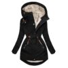 EMATOP Veste Matelassée Doublée en Polaire pour Femme - Veste Longue Hiver Chaude - Doudoune Cotton Élégante - Veste Mat