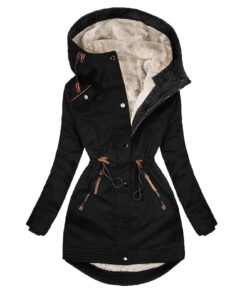 EMATOP Veste Matelassée Doublée en Polaire pour Femme - Veste Longue Hiver Chaude - Doudoune Cotton Élégante - Veste Mat