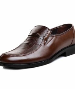 Chaussures en cuir generics pour homme businessmen confortables sans lacets - Chaussures de soirée antidérapantes - Chau