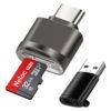 AXFEE Micro SD Micro SDXC Micro SDHC Adaptateur USB C, Convient pour Téléphones Galaxy Ordinateurs Portables MacBook, Fo