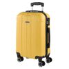 Valise Cabine ITACA Rigide Légère à Roulette 4 Roues Pivotantes Jaune Idéal pour Voyage en Avion
