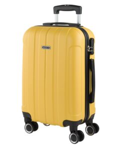 Valise Cabine ITACA Rigide Légère à Roulette pour Voyage Jaune