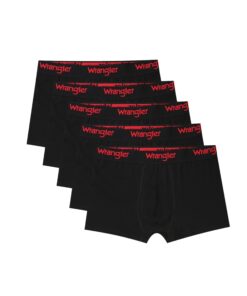 Wrangler Men's Boxer Shorts in Black | Caleçon Boxeur Homme en Coton Bio, Hautement Absorbant et Confortable | Taille Él