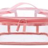 Alnicov Trousse de toilette transparente - Étanche - Sac de voyage portable pour les femmes et les hommes - Idéal pour l