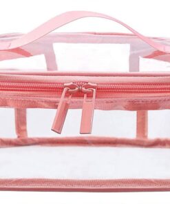 Alnicov Trousse de toilette transparente - Étanche - Sac de voyage portable pour les femmes et les hommes - Idéal pour l