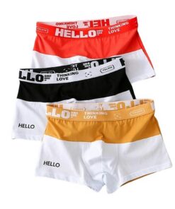 KATIAK Boxers Homme Confortables en Coton Réconfortants pour Hommes M-3XL 3 Packs-3Pcs D-XXL 70-80Kg KATIAK Boxers Homme