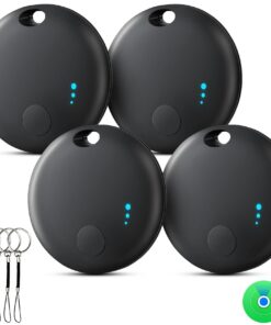 Traceur Localisateur Air Bluetooth Valises Portefeuilles Clés Sacs Lot de 4 Fonction iOS Longue Durée