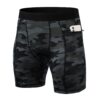 Yishengwan Shorts de Compression Respirant Séchage Rapide pour Hommes - Court avec Poche pour la Course
