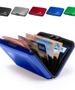 ANTEVIA Porte Carte Bancaire Rigide Anti-Piratage RFID en Aluminium pour Homme et Femme - Plus de 20 Modèles Disponibles