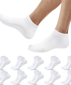 Falechay Chaussettes Hommes Femmes Coton Respirantes OEKO-TEX STANDARD 10 Paires