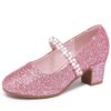 Perles Chaussures Princesse Fille Mary Jane Talon Mariage Fête Anniversaire