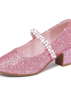 Perles Chaussures Princesse Fille Mary Jane Talon Mariage Fête Anniversaire
