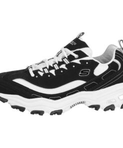 Skechers D'Lites 52675-bkw, chaussures de sport basses pour homme, noir, 41 EU