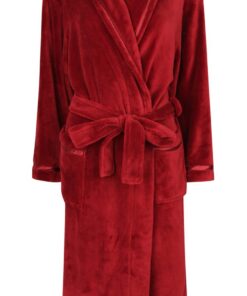 Robe de chambre douce en polaire ornée de rubans pour femmes durant le week-end