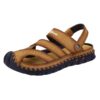 Baotou - Sandales d'été respirantes pour hommes, chaussures de plage confortables, avec semelle épaisse - Idéales pour S