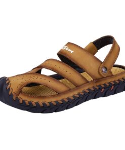 Baotou - Sandales d'été respirantes pour hommes, chaussures de plage confortables, avec semelle épaisse - Idéales pour S