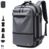 FAFAKO Sac À Dos Résistant À l'Eau Et Antivol, Pompe Inclus, Taille 60 L, Idéal Pour Les Sports Outdoor (Gray,Air Pump)
