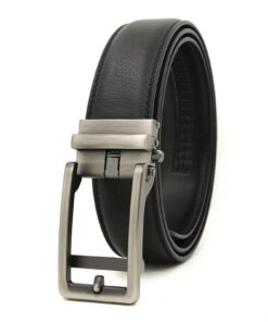 Ceinture MEIION buckley homme en cuir réglable Automatique sans trou Élégante pour costumes et tenues décontractées
