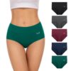 Culottes Femmes Coton Taille Haute Sport OEKO-TEX Comfort Élégant Lot 5 Doux Bikini Elasticité Ventre Plat