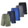 shorts de sport pour homme fvodtaa lot de 5 avec poches et taille élastique séchage rapide running shorts