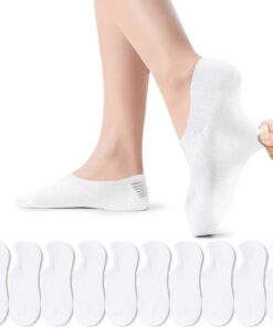 PAUNEW Chaussette Basse Invisible pour Femme et Homme - 10 Paires Socquette de Sport en Coton Antiglisse OEKO-TEX STANDA