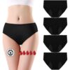 Flintronic Culottes menstruelles absorbantes pour femmes - Flux léger à abondant, 3-5 tampons par culotte, 4PCS lavables