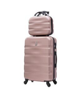 Valise CELIMS Grande Taille 23kg Rigide pour Voyage | Valise XXL Rose Gold avec Trousse de Toilette | Valise Légère pour