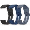 Wanme 3 Pièces Souple Bracelet de Montre en Silicone Homme Femme 20mm 22mm Boucle en Mêmes Couleurs Disponible Instantan