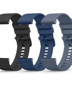Wanme 3 Pièces Souple Bracelet de Montre en Silicone Homme Femme 20mm 22mm Boucle en Mêmes Couleurs Disponible Instantan
