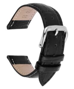 Bracelet de montre en cuir TIESOME, bracelet de remplacement en cuir de veau pour hommes et femmes, bracelet à boucle en